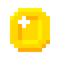 Pixel art flipping coin